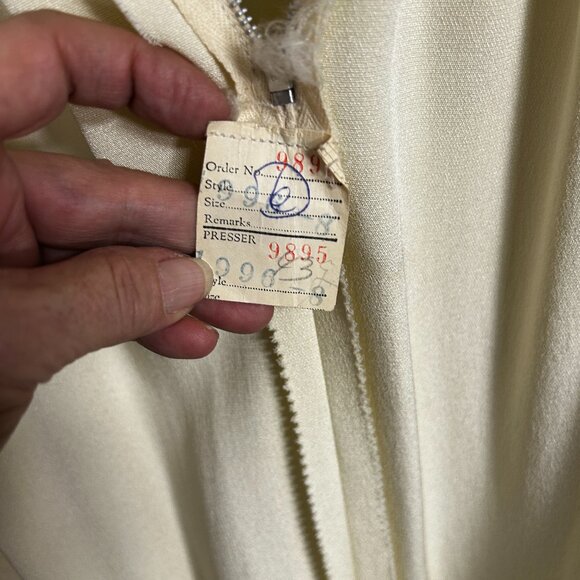 Gorgeous Vintage 70s Carson Pirie Scott Chicago Crepe Lace Wedding Prairie Dress - Picture 14 of 16